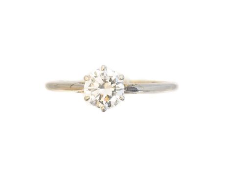 An early 20th century diamond single stone ring,  An early 20th century diamond single stone ring, the transition cut diamond