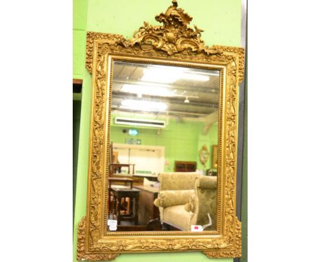 A gilt gesso wall mirror