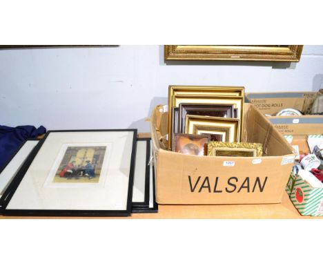 Seven crystoleums; two prints; pencil and watercolour titled ''Blood will Tell''; a watercolour of a seascape signed and date