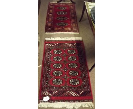 Two carpet runners.  { 104cm L X 66cm W each. }.