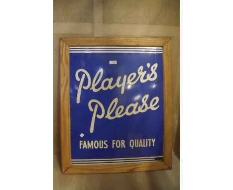 Original PLAYERS PLEASE enamel sign. 