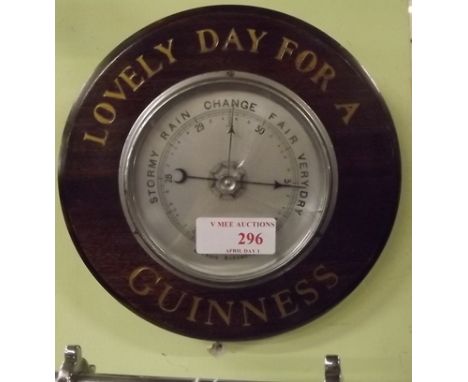 LOVELY DAY FOR A GUINNESS barometer. 