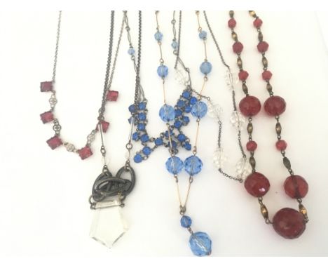 6 old R G chain necklaces