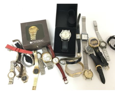 A collection of vintage watches ladies and gents watches sold as seen. (a Loetz)
