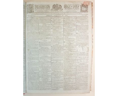 Kentish Gazette, Canterbury, printed and published very Tuesday and Friday by Charles Petman Rouse, George Kirkby, Jun. and J