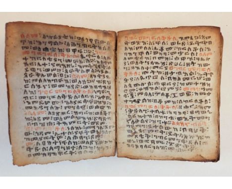 Ge'ez manuscript. Manuscript on vellum, Ethiopia, c.1900, Ge'ez manuscript in red and black ink on vellum, 43 leaves + 1 blan