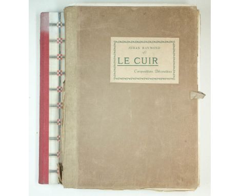 Raymond (Jehan). Le Cuir. Compositions Decoratives, Paris, Librarie Renouard, circa 1908, 48 colour plates of Art Nouveau pat
