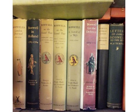 Pottle (Frederick A., editor) . The Yale Editions of The Private Papers of James Boswell, 6 volumes, 1950-60, some minor toni