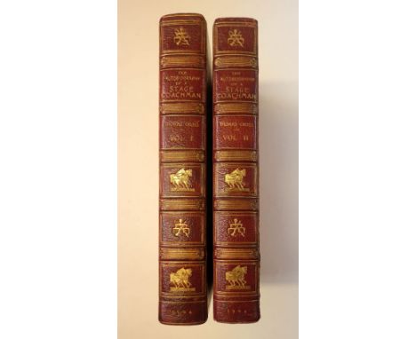 Cross (Thomas). The Autobiography of a Coachman, 2 volumes, 1904, 42 hand-coloured plates after Rowlandson, Alken and others,