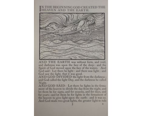 Burne-Jones (Edward). The Beginning of the World, 1902, 25 wood-engraved illustrations, a little light spotting, endpapers to