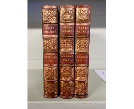 Morris (F.O.) A Natural History of the Nests and Eggs of British Birds, 3 volumes, 1864, 223 colour plates, occasional light 