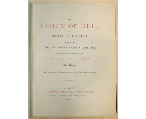 Doré (Gustave, illustrator). The Vision of Hell, by Dante Alighieri, New Edition, 1866, 75 black and white full page illustra