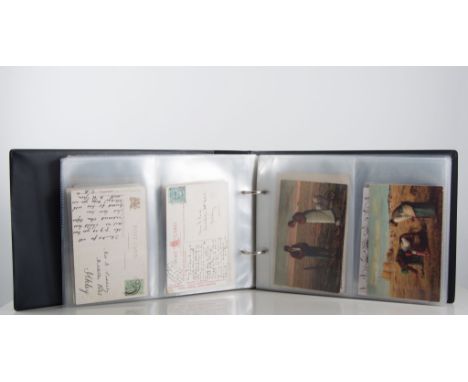 Five postcard albums containing Topographical, Greetings, Stars of the Stage.