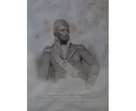 Set of four portrait prints, Lord Viscount Cathcart, Sir Harry Burrard Neal, Sir Galbraith Lowry Cole, and Vice Admiral Sir S
