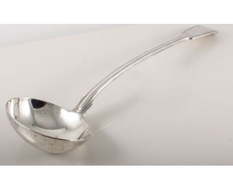 Georgian silver soup ladle, Fiddle and Thread pattern.