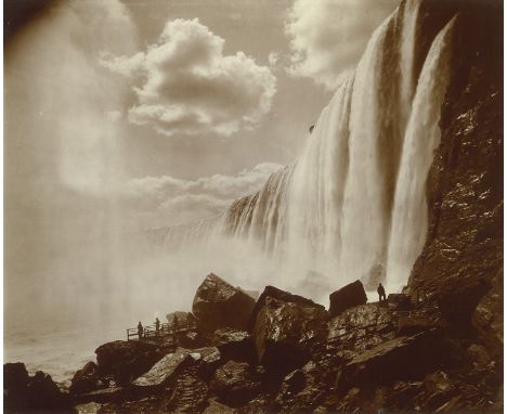   Barker, George: Niagara Falls  Niagara Falls. Circa 1888. Mammoth collodion paper print. 49,5 x 59,2 cm. Mounted to board. 