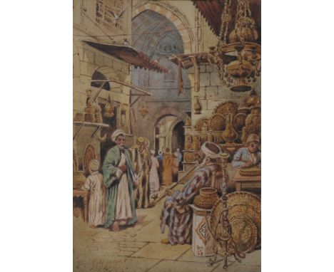 Captain William Godrey Rayson Masters, (British fl. 1846-1860)
Two watercolours, the first Watergate Street, Chester 1891, an