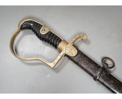 A German WWII army officer's sword, maker Alcoso