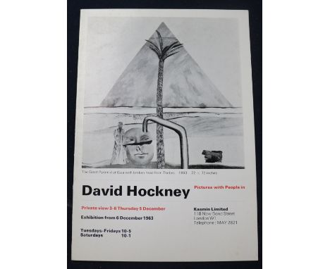 David Hockney, 1963 kasmin exhibition catalogue