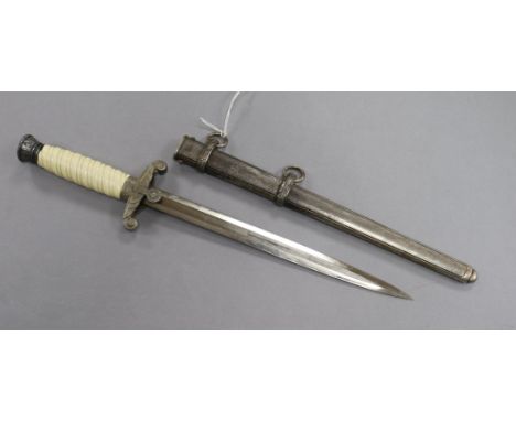 A German Army Officer's dagger with white grip