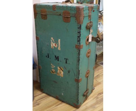 A steamer trunk W.54cm