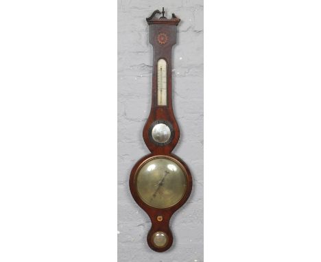A period mahogany banjo barometer.  