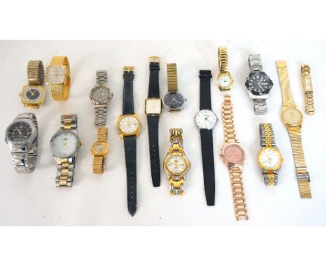 COLLECTION OF VARIOUS WRISTWATCHES
including Lorus, Casio, Lucerne, Timex and Ingersoll, quartz noted, 1 box