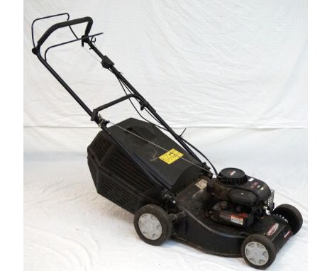 LAWN KING XC35 LAWN MOWER
with a Briggs & Stratton petrol engine, individual wheel height adjustment, grass box and a 16" cut