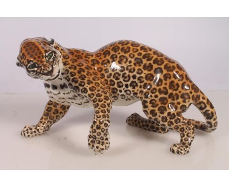 Nymphenburg porcelain leopard 'Zola', Hans Behrens, impressed mark to base of foot