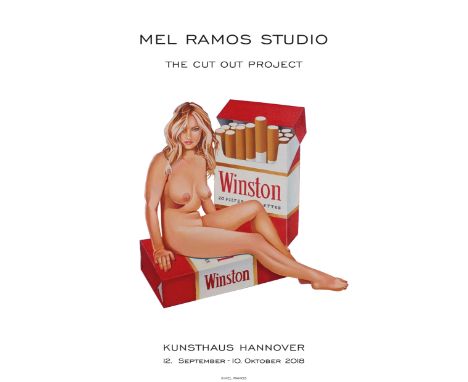 Mel RAMOS (1935-2018) , D’Après. Winston, The cut out Project. Affiche de Mel Ramos . Edition Mel Ramos Studio 2018, Kunsthau