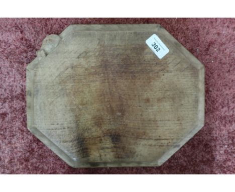 Oak Robert Thompson 'Mouseman' octagonal breadboard 