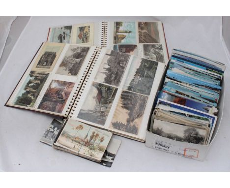 A quantity of postcards, topographical and various subjects, including photographic and printed, including Christmas hold-to-