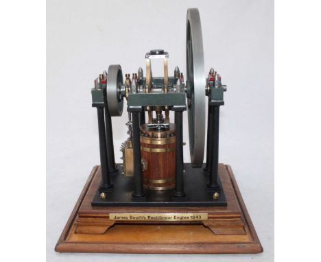 A well engineered model of the James Booth rectilinear steam engine, based on the 1843 original engine, single cylinder appro