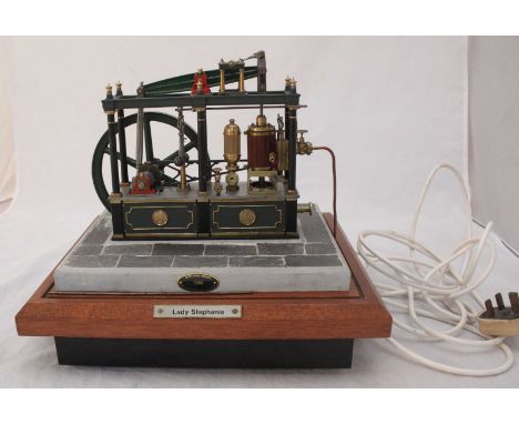 A well engineered model of the six column live steam beam engine 'Lady Stephanie', designed by Tubal Cain, the beam supported