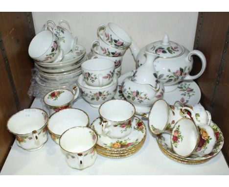 SECTION 27. A Royal Albert 'Old Country Roses' pattern part tea set, comprising of cups and saucers, together with a Wedgwood