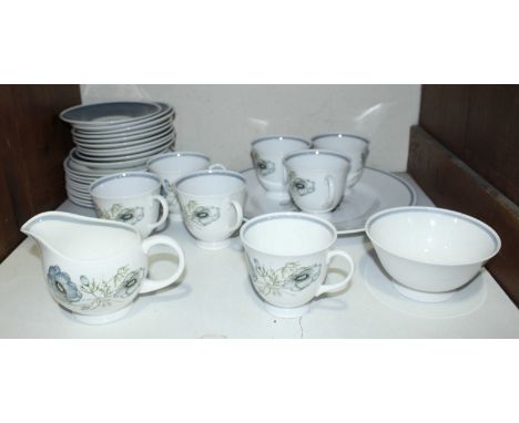 SECTION 17. A thirty-piece Susie Cooper 'Glen Mist' pattern part tea set comprising of cups, saucers and side plates etc.