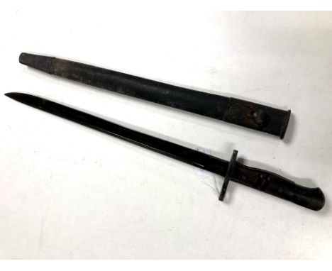 A World War I bayonet in scabbard 