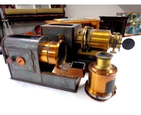 Two Victorian magic lanterns  