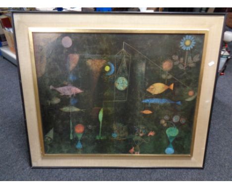 After Paul Klee, Fish Magic print in frame 