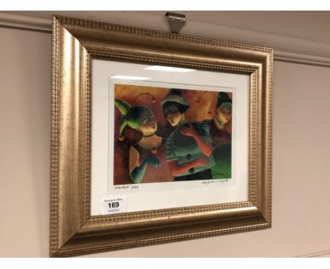 After Margaret L Smyth : Colour print depicting figures, 22 x 17 cm 