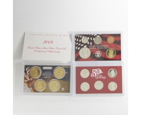 A collection of 14 coins from 2012 San Francisco Mint. Collection includes 5 State Quarters, 4 Presidential Dollar Coins, 1 K