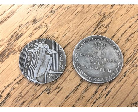 Two early twentieth century German coins / tokens - 1936 Olympics and the reincorporation of the Saar province into the Reich