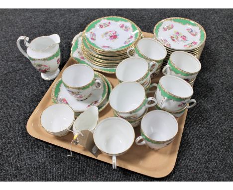 Thirty eight pieces of J &amp; G Meakin Old English bone china tea service and an Aynsley Pembroke milk jug, sugar basin and 