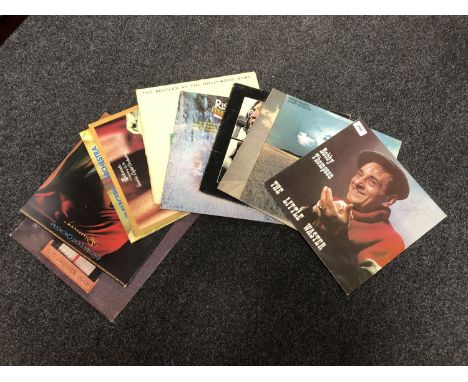 Ten vinyl LP's to include a signed Bobby Thompson 'The Little Waster', John Lennon, The Beatles, Electric Light Orchestra 