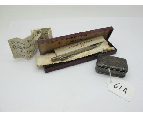 A Hallmarked Silver Snuff Box, JL, Birmingham 1831, of rounded rectangular form, allover engraved decoration, gilt lined and 