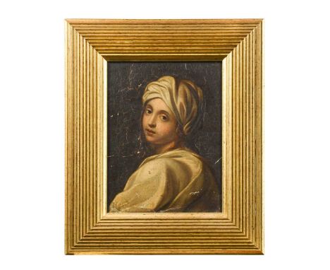 After Guido Reni Portrait said to be of Beatrice Cenci (1577-1599)oil on paper laid down to board18 x 13.5cmAfter the origina