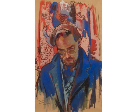 § WILLIAM CROSBIE R.S.A. (SCOTTISH 1915-1999) PORTRAIT OF CROMBIE SAUNDERS Signed lower right, inscribed ''Crombie Saunders',