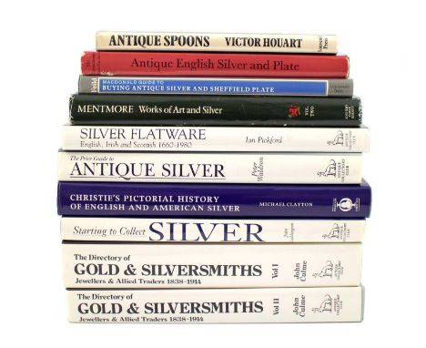 A large collection of silver reference books,including The Directory of Gold and Silversmiths, John Culme, (2 vols), The Pric