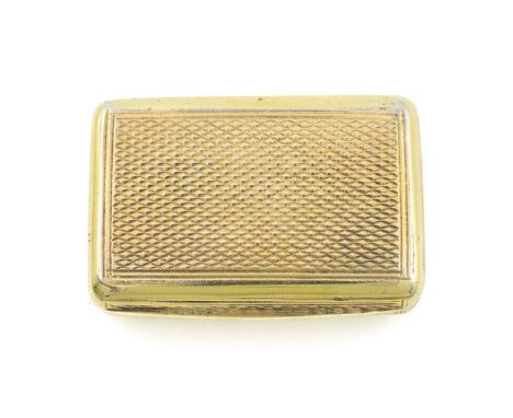 A George III silver-gilt vinaigrette,by Thomas Phipps, Edward Robinson &amp; James Phipps, London 1813,rectangular form, engi