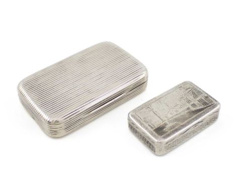 A 19th century Russian silver and niello snuff box,possibly assay master Andrey Kovalskiy, Moscow 1847,rectangular form, the 
